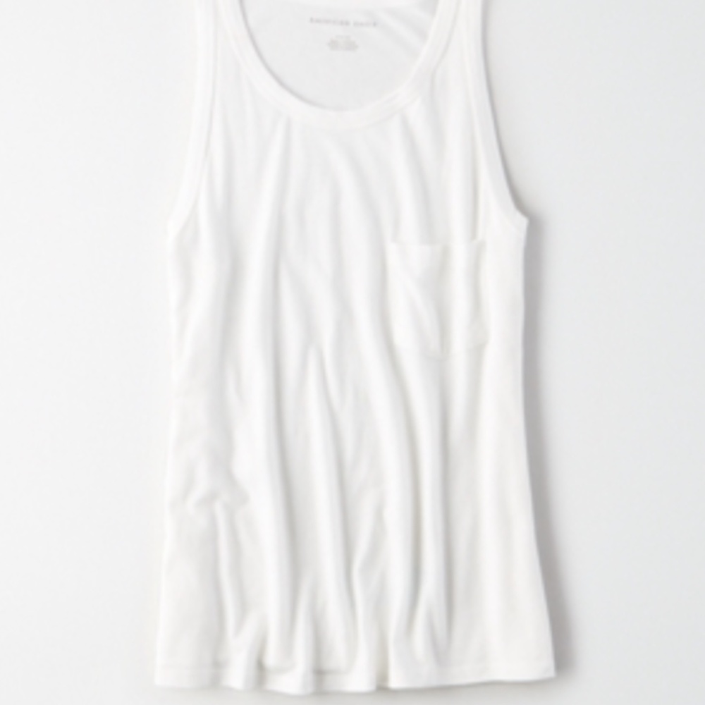 White American Eagle Racer Back Tank Top